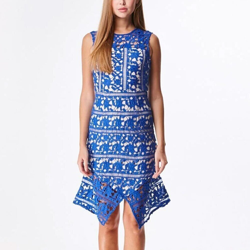 Cooper St Blue Crochet Cocktail Dress Size 4